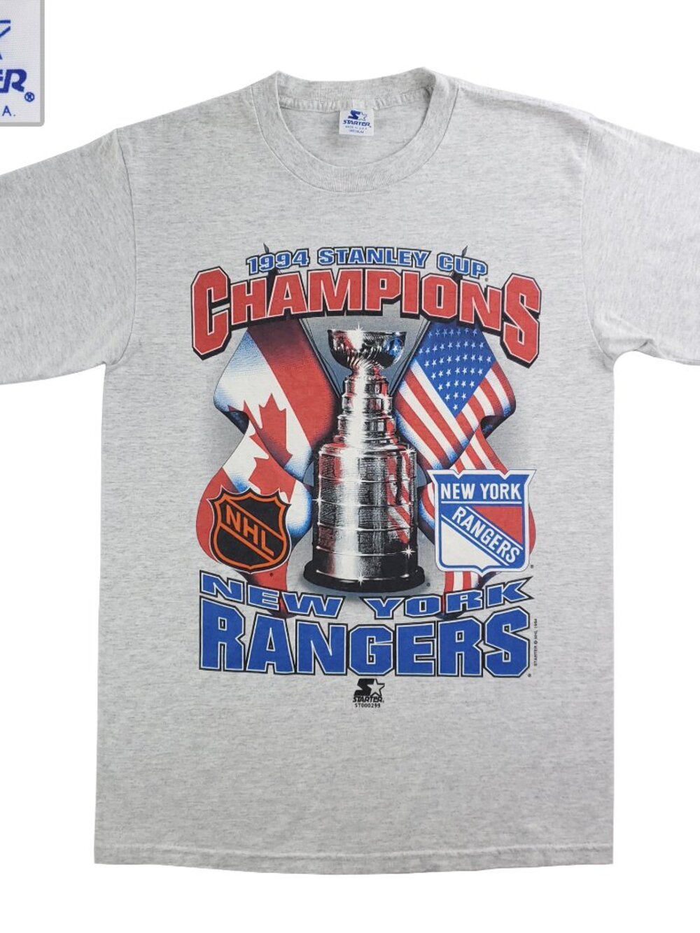 New York Rangers Vintage T-Shirt Starter USA Stanley Cup 1994 NHL 90s Medium